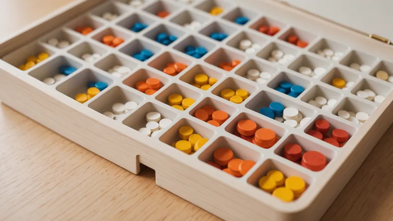 A weekly medication organizer representing diabetes medication adherence