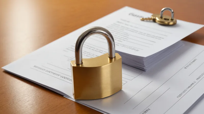 Lock icon and document representing HIPAA compliance in patient outreach